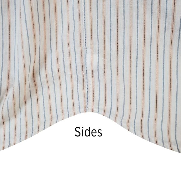 Old Navy Regular Fit Everyday Linen Blend Striped Shirt Size L - Picture 9 of 16